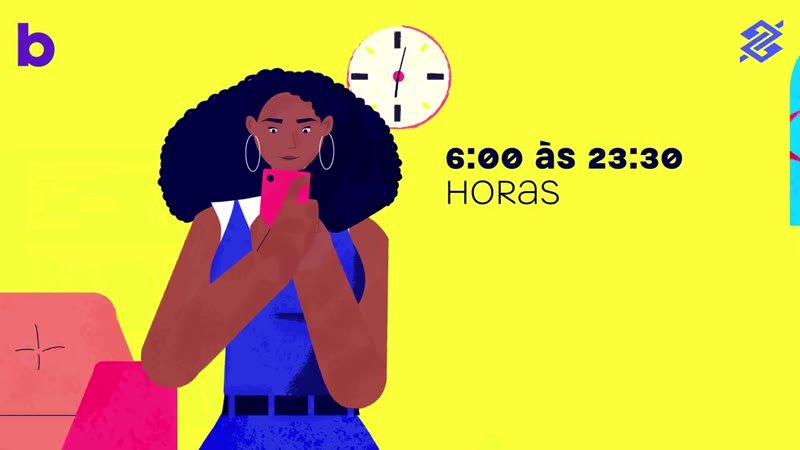 Illustrated character holding a phone in the bB Wallet tutorial