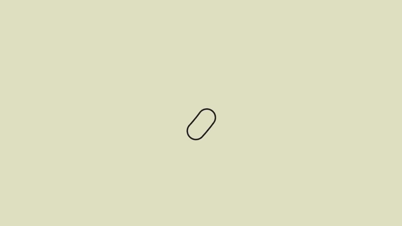 Beige line-art scene: outlined eye and rolling capsule