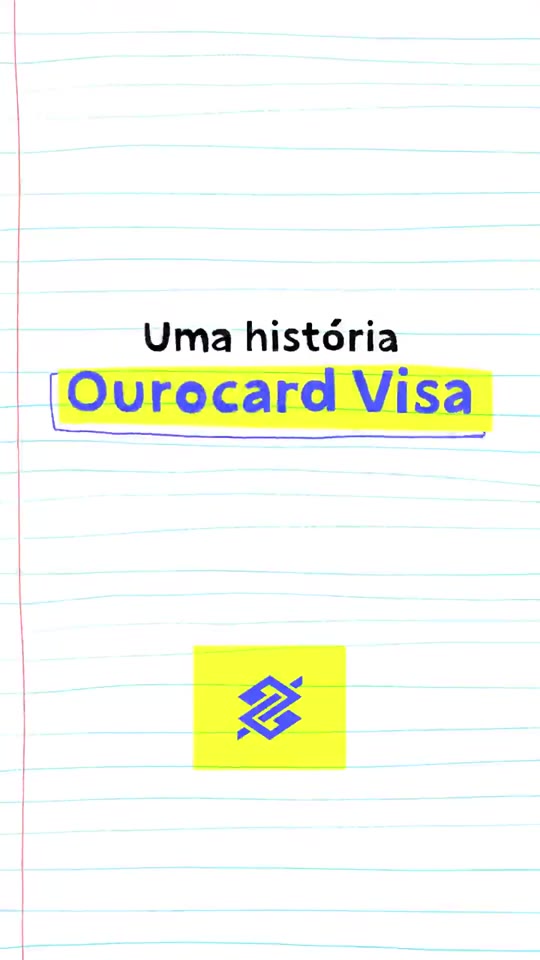 End card reading “Uma história Ourocard Visa” — an Ourocard Visa story — with the Banco do Brasil logo