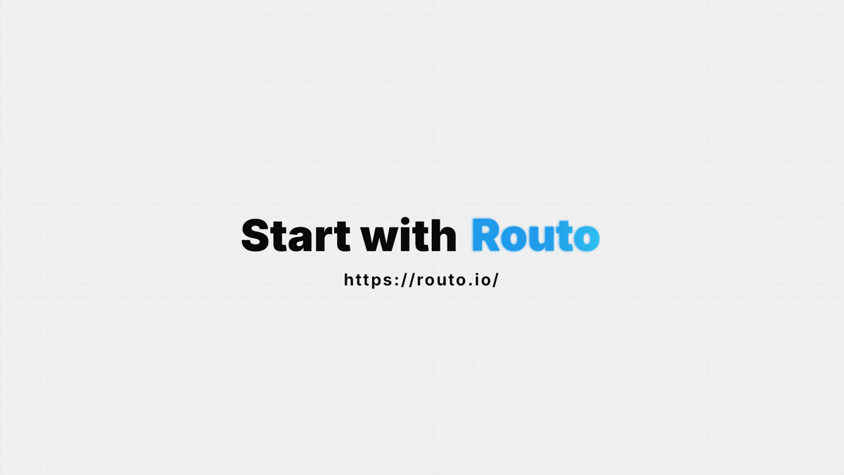 End card: Start with Routo